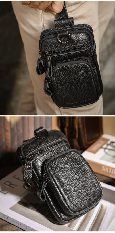 Large Capacity Leather Waist Bag