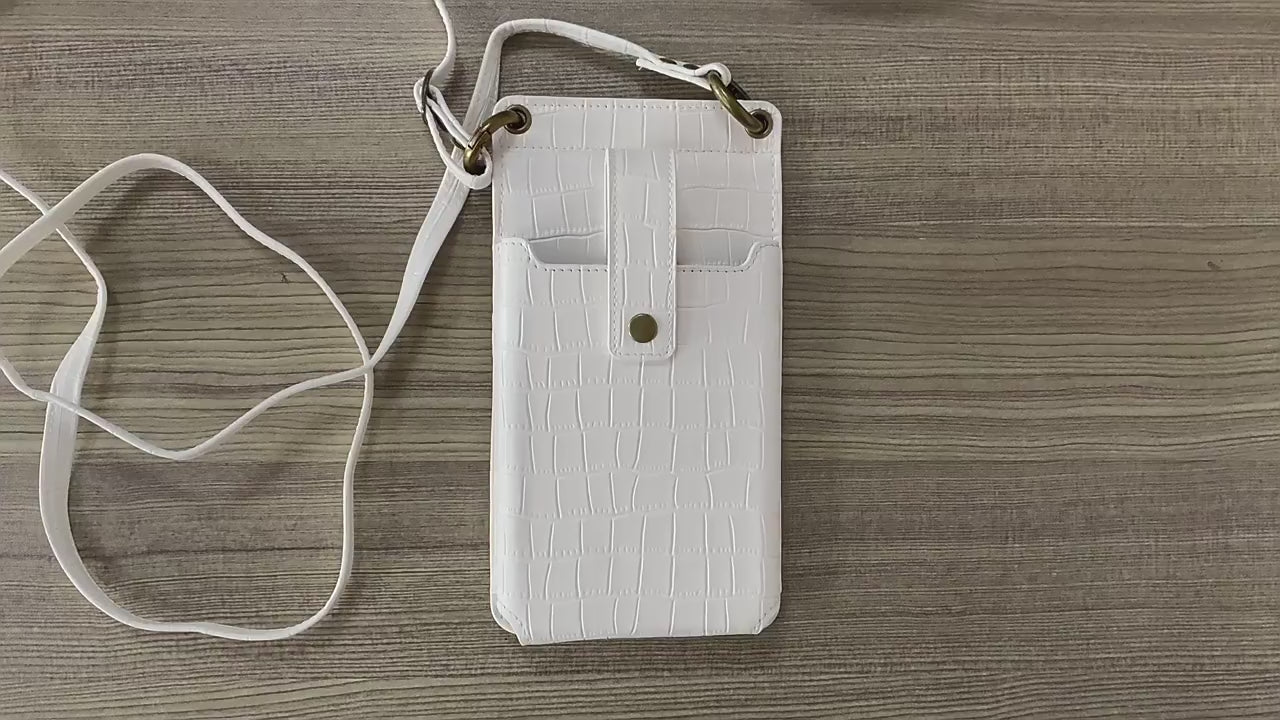 Crocodile Leather Phone Purse